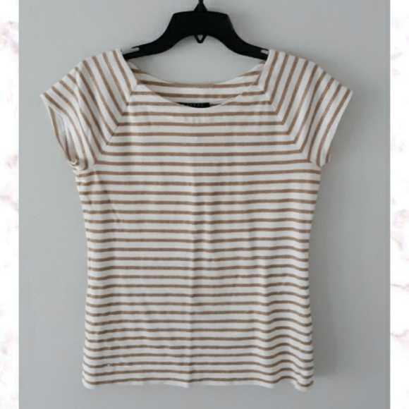 Lauren Ralph Lauren Tops - Lauren Ralph Lauren Gold Stripe Top